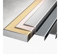 Extérieurs Nez De Marche Profilé D'escalier, Marches Antidérapantes for Nez De Marche, Facile À Installer, Profilé D'escalier En Aluminium En Forme De L 1 Pièce, Profilé De Nez De Marche(Iron grey,50*