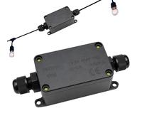 Exterior Plug Socket Protector - Rainproof Sealed Electrical Box Cover, Multi Way Cable Connection Guard, UV Resistant Mains Lead Housing | for Backyard Roof Deck Lawn Lighting Outdoor Power Outlets