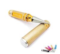 Exteriorm Multipurpose Manual Hole Punch,Steel Metal Universal 0-14mm Hole Puncher Reamer,Aluminum Alloy Expanding Hole-Puncher for Leather, Crafts, Metal, Plastic (Gold)