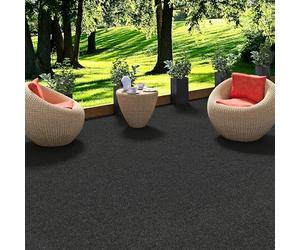 exteriortrend Kingston - Tapis Type Gazon Artificiel - pour Jardin, terrasse, Balcon - Anthracite 13 Tailles Disponibles