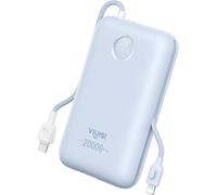 External Battery 30w Ultra Fast Charge 20000 Mah, Usb C Power Bank With Integrated Cable, Compact Portable Battery Compatible With Iphone 15 14 13 12 11 Samsung S24 S23 S22 Fold 5 (Blue)