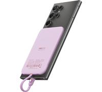 External Battery 5000 Mah, Lightweight & Ultra Slim Power Bank With Usb C Integrated Cable (Non-Wireless Charging), External Battery Compatible With Samsung/Iphone 15/Huawei/Xiaomi (Purple)