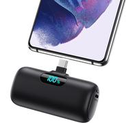 External Battery Usb C 5000 Mah, 15 W 3.0 A Quick Charge Portable Charger Mini Power Bank With Lcd Screen Compatible With Iphone 15/15pro Samsung S23,S22/Note/Huawei/Moto/Lg/Pixel, Usb C Phones