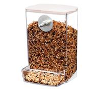 External Hanging Automatic Parrot Feeder For Bird Cages | Distributeur de de 3,2 x 3,2 x 5,1 pouces | PP Refillable Outdoor Bird Bath | Balcony Garden Living Room Feeding Station