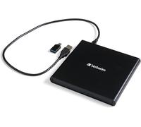 External Slimline Graveur CD/DVD externe I USB 2.0 I disque moblie I incl. logiciel gravure et archivage de Nero I Graveur DVD Externe I Lecteur CD Externe I design compact I noir