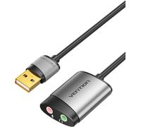 External Sound Card,USB Audio Jack Adapter 3.5 mm Audio Jack Sound Card USB Plug Play Aluminum Case Compatible with PC,MacBook,PS5 PS4 Raspberry Pi Headset Gamer Speaker Microphone Mac-15