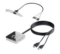 Externer PC Power Switch USB3.0 - Bureau Einschaltknopf Schwarz | 117 cm USB Power Button Für Computer Home Büro Hotel | Einfaches Einschalten 210g PVC 8 x 8 cm Langer Kabel Mod