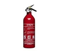 Lifebox Extincteur 1 kg ext01 - poudre ABC avec manomètre Auto Test