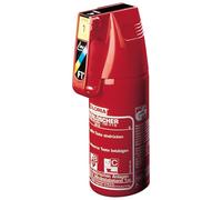 Extincteur à poudre 1kg à pression permanente classe 8 A 34 B C sans manomètre, avec support