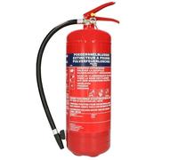 Extincteur à poudre 6kg Alecto BP-6 - Rouge - Idéal pour: la maison - l’atelier - Pression du jet: 15 bar