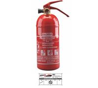 Extincteur Auto GLORIA À Poudre PDE1 GA 1 kg BC Rouge Avec Support