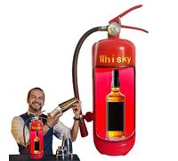 Extincteur de bouteille de vin, extincteur de caisse de vin,Support de vin de barre d'extincteur - Nouveau stockage porte-bouteilles de vin en fer pour pompier amateur de whisky, arr