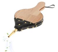 Extincteur - Soufflet en bois pour foyer - Poêle à bois - Grand foyer à bois - Souffleur d'air - Buse en fonte - Soufflet pour camping en plein air