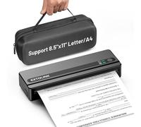 EXTOLINK Tragbare Wireless-Drucker für unterwegs - Die inkless Imprimente Thermique A4 mit 2600 mAh Unterstützt A4 & Briefbogen (21,6 × 27,9 cm) | Bluetooth| Ideal für Fahrer, Studenten & Homeoffice