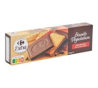 EXTRA - Biscuits chocolat noir CARREFOUR | Savoureux et croquants | Parfait pour un goûter gourmand | la boite de 125g | LOT DE 4