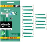 Extra Essential 2 Sensitive Disposable Razors For Men X 10+5