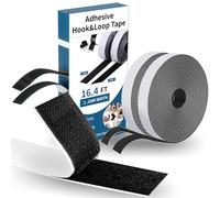 Extra Forte Scratch Autocollant Double Face 30 mm x 5 m, Multifonctionnel Bande Velcro Autocollant, Noir Velcro Adhésif Puissant pour Intérieur et Extérieur, Scratch Double Face Velcr0 pour Ménage