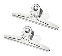 Extra large bouledogue clips, Coideal 2 Pack 30cm en acier inoxydable Jumbo géant liant clips papier pinces support pour planche à dessin, art, enseignants, Bureau à domicile (argent)