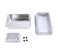 Extra Large Cat Litter Box | Stainless Steel Splash - Minimizing Design with Pedal | Enclosed Litter Box for Large Cats/Multiple Cats | Contemporary Scent Management