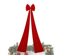 Extra Large Christmas Bow - 6.6 Ft Velvet | Big Festive Holiday Bow Decoration for Home Wall Stairs Fireplace Porch Office Party and Wedding Adds Elegance to Christmas Décor