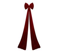 Extra Large Christmas Bow- 760g Big Bow Tree Topper Velvet, Versatile Christmas Front Door Boww Decorations, 6.6 Ft Holiday Decorations | Rustic Christmass Decor for Home Wall Stairs Fireplace Office