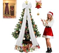 Extra Large Christmas Tree Topper Red Velvet Bow, Christmas Tree Bows Large, Christmas Tree Topper Bow, for Home Toppers Wreath Wall Room Party Holiday Decor Supplies (White)