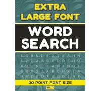 Extra Large Font Word Search: 30 Point Jumbo Print Puzzles for Seniors, Low Vision, Easy-to-Read Games with Solutions - Volume 3