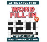 Extra Large Print Word Fill-In Puzzle Book (VOL. 5): Designed with XL Font for Seniors & Adults | Starter Clue Included | Full-Page Puzzles & ... Gift for Parents, Grandparents & Loved Ones