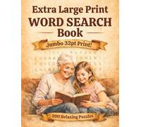 Extra Large Print Word Search Puzzle Book: A Jumbo Easy to Read Cognitive Brain Boost for Seniors: Stress Free Puzzles that Keep the Brain Working: ... for Visual Impairment and Memory Function