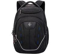 Extra Large sac à dos, Swissdigital TSA Friendly Business Sac à dos pour ordinateur portable pour homme et femme avec port de chargement USB/RFID protection Grand Voyage résistant à l'eau d'école pour Compatible avec ordinateur portable 15.6 IN ， [Noir]