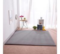 Extra Large Washable Coral Velvet Rug with Non-Slip Bottom - Ideal for Bedroom, Office, and Crawling Mat