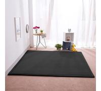 Extra Large Washable Coral Velvet Rug with Non-Slip Bottom - Ideal for Bedroom, Office, and Crawling Mat