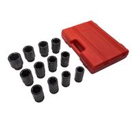 Extra Long (80mm) Impact Socket Set 12 Piece 24 Mm - 41 Mm 3/4'' Drive