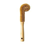 Extra Long Bottle Cleaning Brush - Natural Cocônut Ƒibrë & Bamɓoo Handle, Sturdy Scrubber for Glãss Bottles, Vâses, Pitchers, Réusable and Compostable Kitchen Uтensīl for Zero Waste Home
