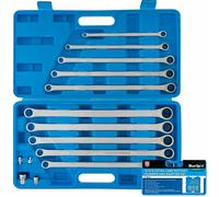Extra Long liquet Set Bague Double Embout Aviation Clé 10pc 04307