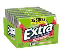 EXTRA Lot de 6 gommes à mâcher sans sucre pastèque douce, emballées individuellement, 35 bâtonnets de gomme à mâcher (lot de 6), Mega Bulk Pack avec saveur durable pour une haleine fraîche