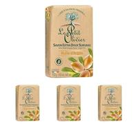 Extra Mild Surgras Soap - Argan Oil by Le Petit Olivier for Women - 8.8 oz Soap (Lot de 4)