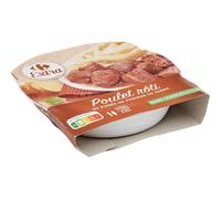 EXTRA - Plat cuisiné poulet rôti purée CARREFOUR | Savoureux et onctueux | Idéal pour un repas rapide | la barquette de 300g | LOT DE 4