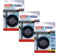 Extra Power Extreme Repair Ruban De Réparation ¿Lot De 3- Ruban D'étanchéité Auto Amalgamant Souple Pour L'étanchéité Et L'isolation De Tuyaux Et Câbles¿ Silicone Résistant¿ Noir- 3x 2,5m:19mm