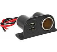 Extra-Power, prise d'alimentation avec double USB, 12/24V