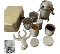 Extra Rare Vintage Camping Coffee Kit,Portable Espresso Maker Set with Cups and Box,Mini Collectors Camping Coffee Kit for Travel Campings Hiking & Outdoor Adventures,Gift for Coffees Lovers