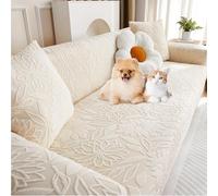 Extra Skyddande För Alla Soffor Elastiskt Sofföverdrag, Flera Storlekar, Hund- & Barnsäkert - Slitstarkt, Andas & Enkel Att Tvätta(Cream White,2X-Large(305-360CM))