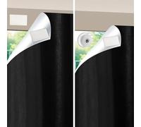 Extra Sleep Anywhere Blind pour toute fenêtre 240 x 145 cm découpé sur mesure, rideau occultant temporaire Terminez l'installation en une minute | Portable voyage occultant, Noir/Gris Argenté.