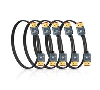 Extra Slim 4K 8K Câble HDMI 0,5M Lot de 5, Ultra Fins Flexibles HDMI 2.1 Souple et haute vitesse 4K@120Hz 8K@60Hz 48gbps compatible Roku tv/HDTV/PS5/Blu-ray(2 Pièces)