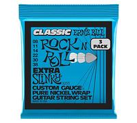 Extra Slinky Classic RnR Pure Nckl Elec Gtr Strings 3 Pk 8 38