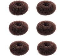 Extra Small Hair Bun Maker pour Les Enfants, 15 PCS Chignon Hair Donut Sock Bun Form for Girls, Mini Hair Donut Shaper for Short and Thin Hair (Small Size 2.4 inch, Dark Brown)