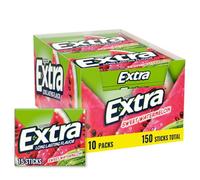 Extra Sugar Free Gum Sweet Watermelon, 15 Stick Slim Pack (Pack of 10) by Extra [Foods]