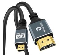 Extra Thin 4K 8K Câble Micro HDMI vers HDMI 0,5M,Ultra Extrêmement & Flexible Fin Câble Micro HDMI Supporte 48Gbps 8K@60hz,4K@120hz for GoPro Raspberry Pi 4 Sony Camera Nikon