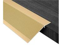 Extra Wide Non-Slip Doorway Edge Trim Wood to Tile,T-Molding Floor Transition Strip Reducer, 35 39 43 47 51 55 59 Inch Long(Gold,Long 140cm/55.1in)