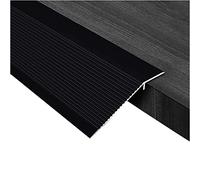 Extra Wide Non-Slip Doorway Edge Trim Wood to Tile,T-Molding Floor Transition Strip Reducer, 35 39 43 47 51 55 59 Inch Long(Black,Long 130cm/51.2in)